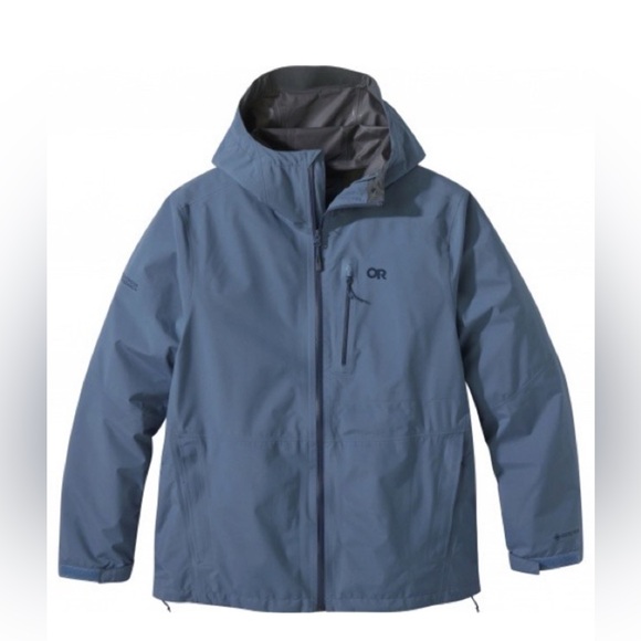 Worn Once! Outdoor Research Women’s Aspire II Gortex Raincoat Jacket Nimbus S - Picture 2 of 8